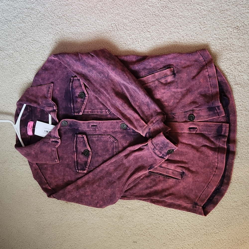 Acid Wash Oversize Shacket